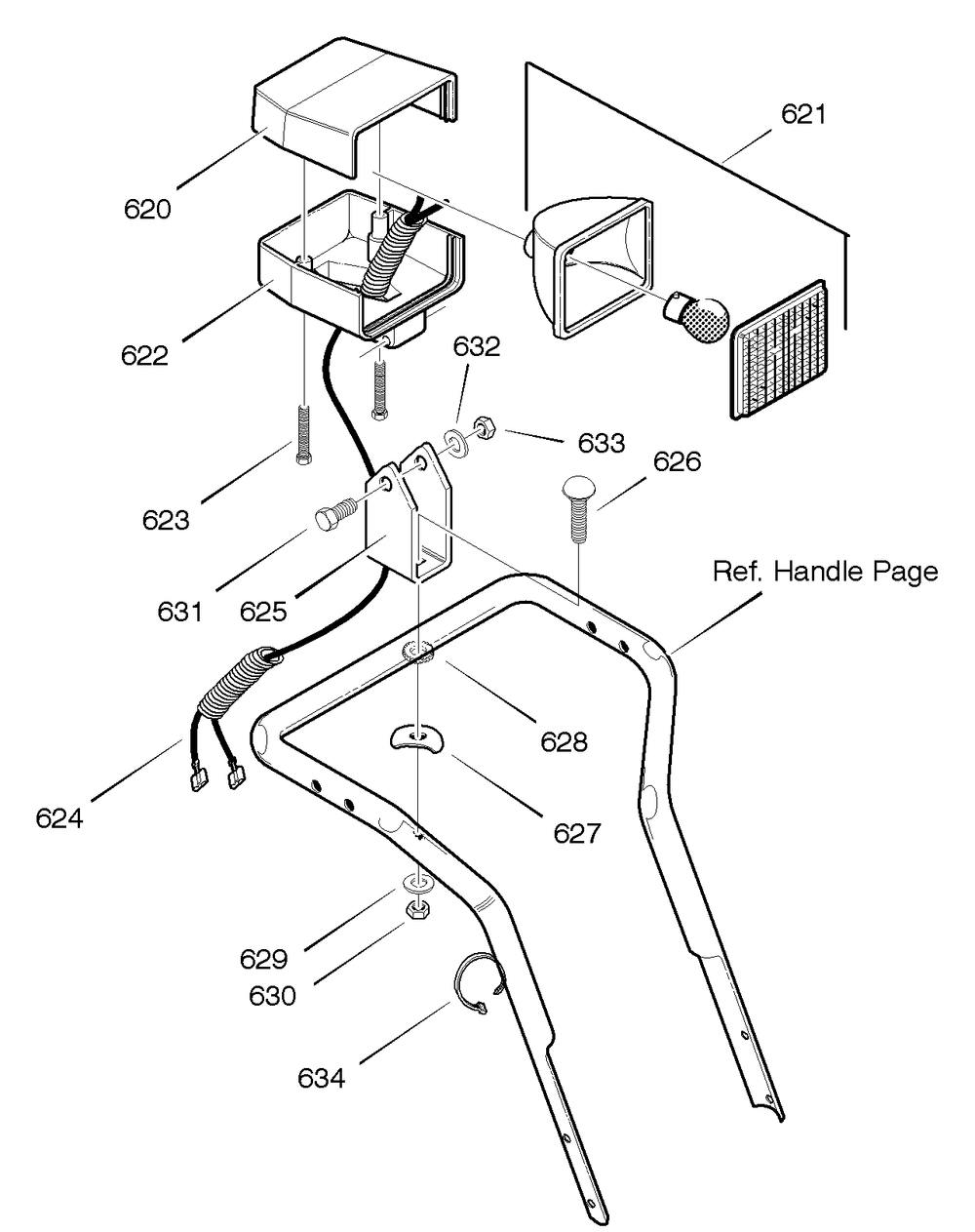 Headlight Diagram and Parts List for C950-52430-0 2004 Briggs and Stratton Snow Blower